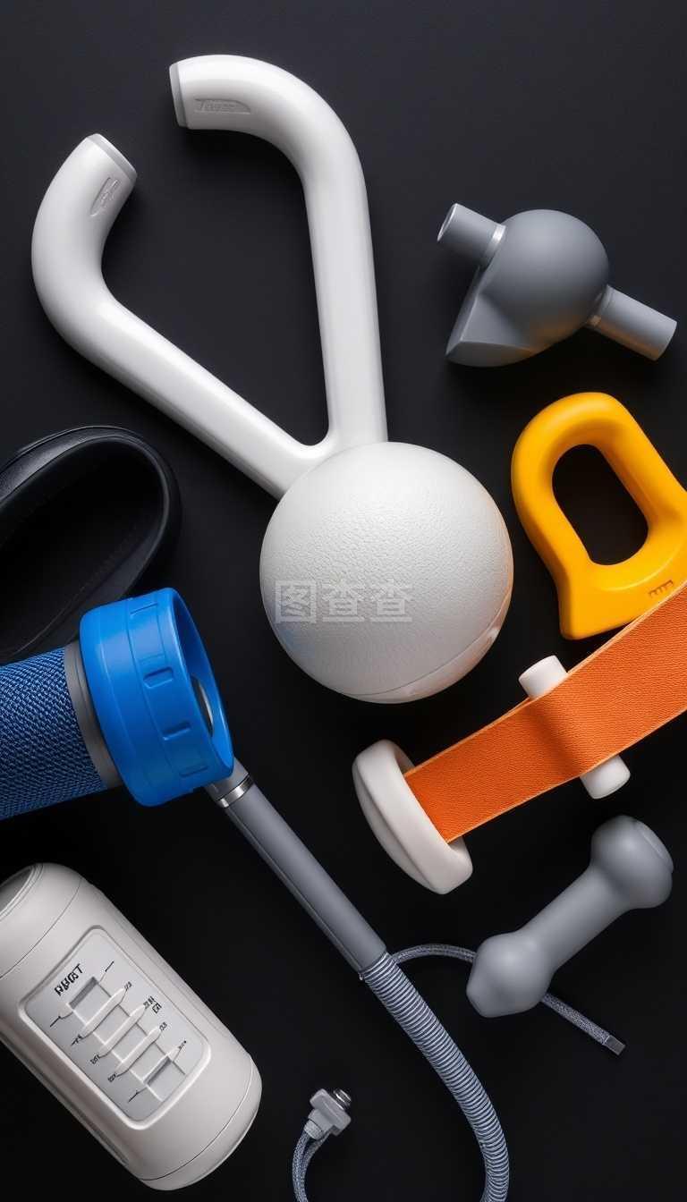 概念準備健身運動器材上黑觀